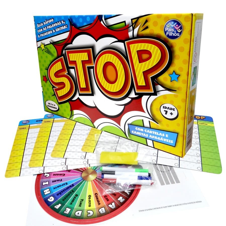 Jogo Stop Brincadeira Adedanha Familia Jogo Interativo