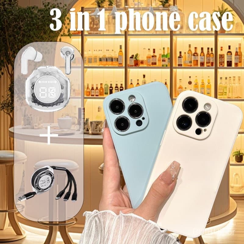 3 em 1 Capa Protetora para Celular Capa Protetora Adequada para iPhone Celular 0031 FNWG