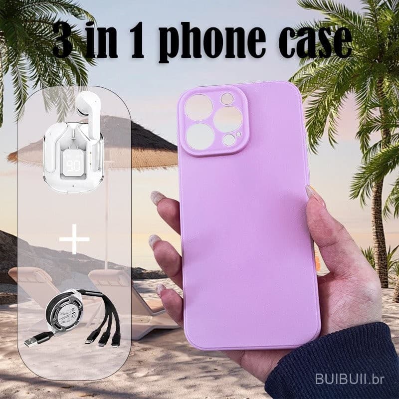 3 em 1 Capa Protetora para Celular Capa Protetora Adequada para iPhone Celular 0031 WF6H
