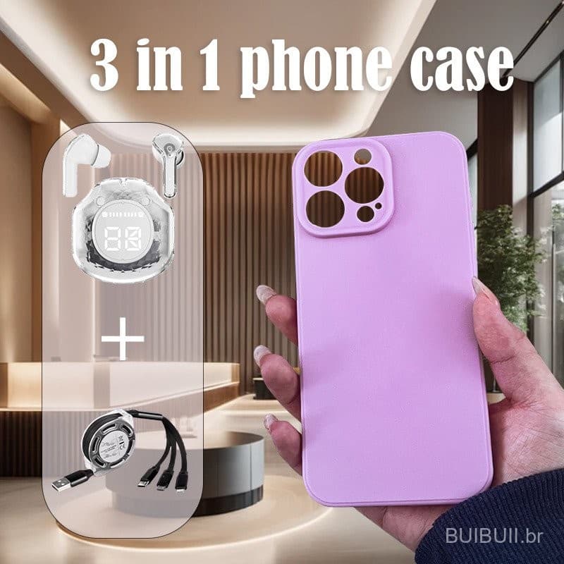 Capa Protetora para Celular 3 em 1, Capa Protetora Adequada para iPhone Celular 0031 E8L1
