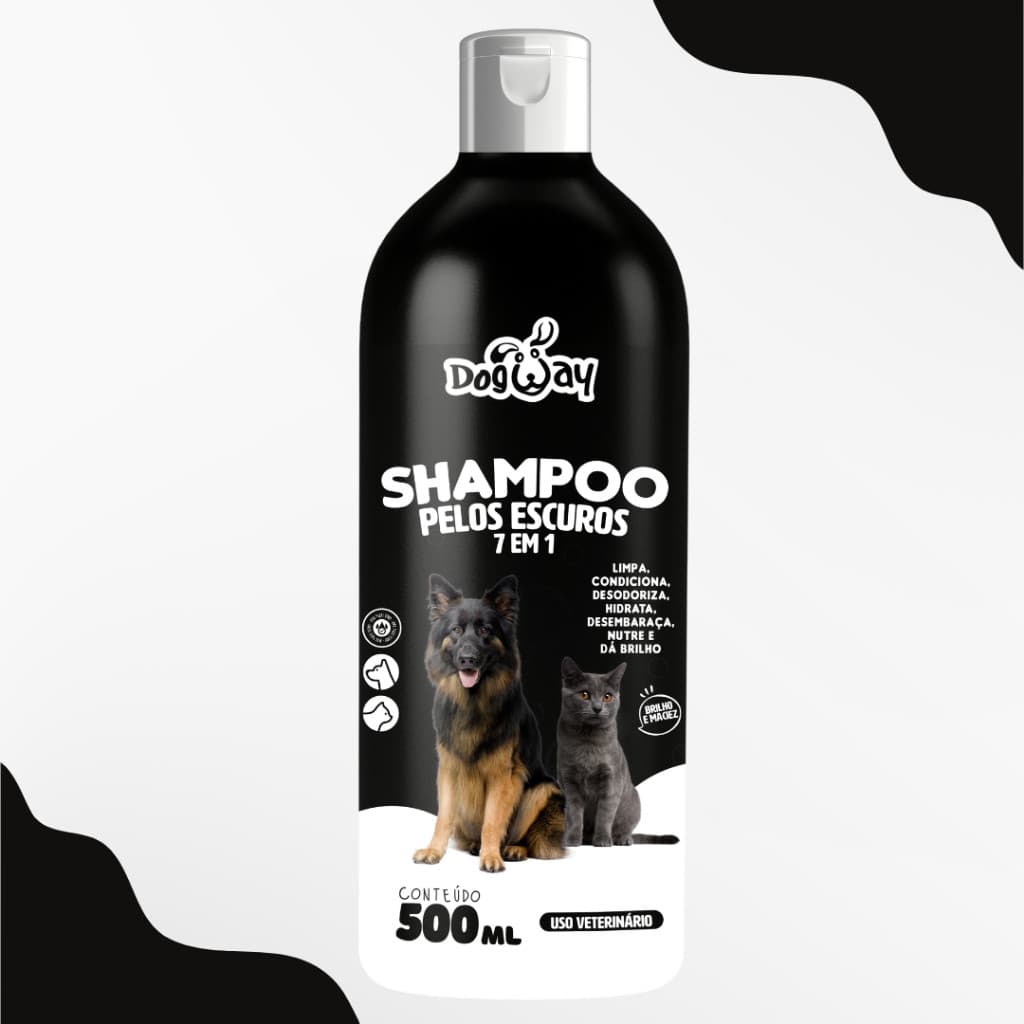 Shampoo Perfumado Pelagens Escuras Para Cães e Gatos - Banho e Tosa Pet Shop