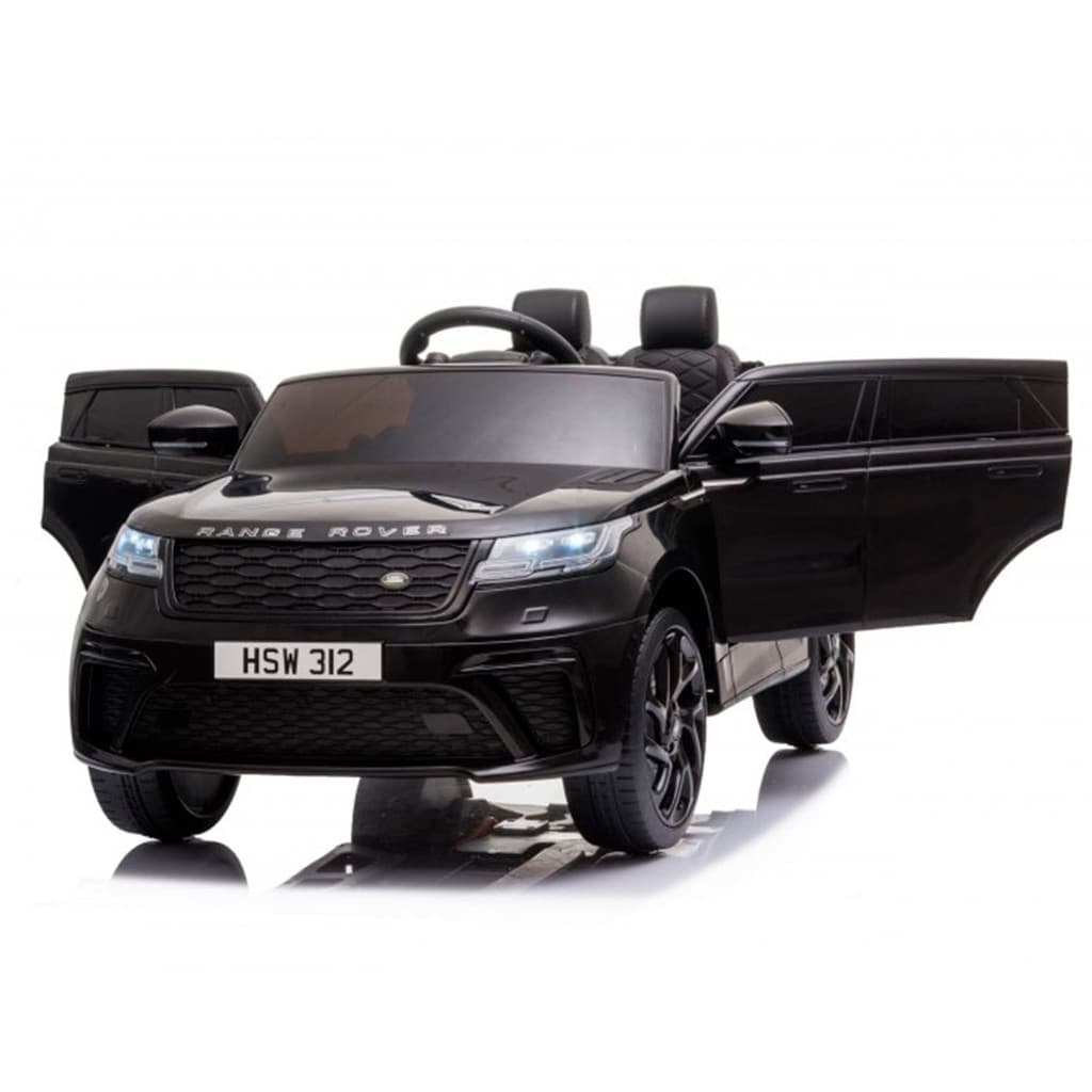 Carrinho Elétrico Infantil Land Rover Velar Preto Com Led Luzes MP3 Farol SD Controle Remoto