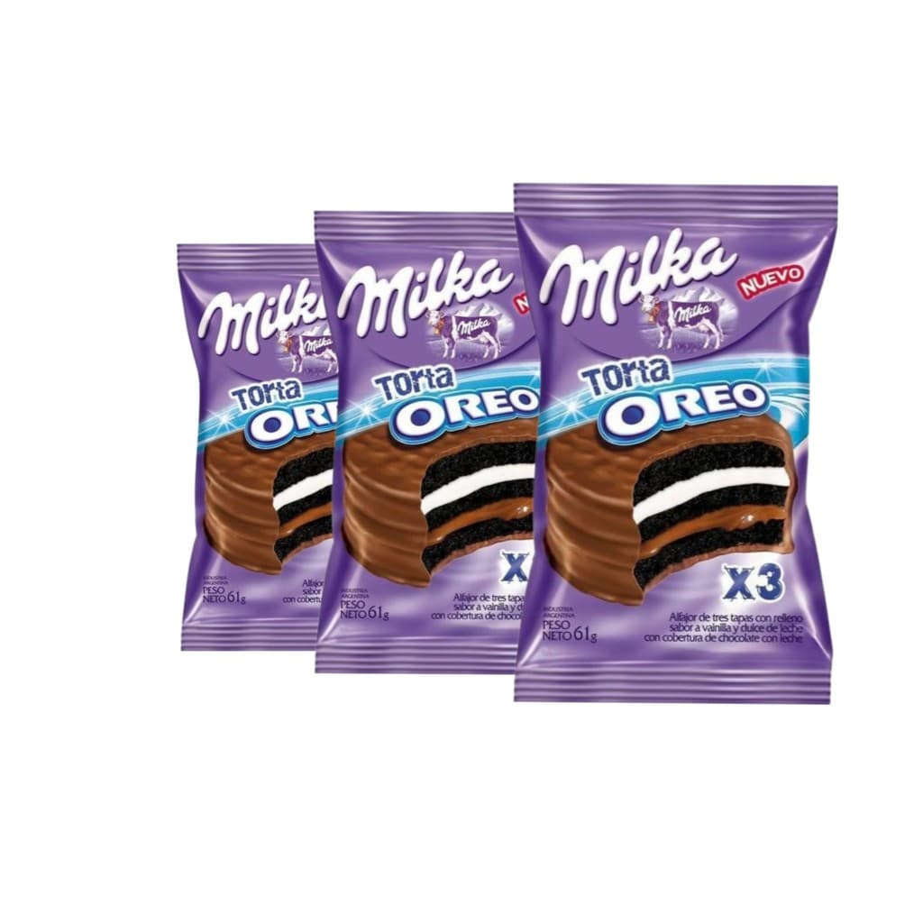 Milka Alfajor Oreo Doce de Leite e Baunilha Importado - 3 Unid
