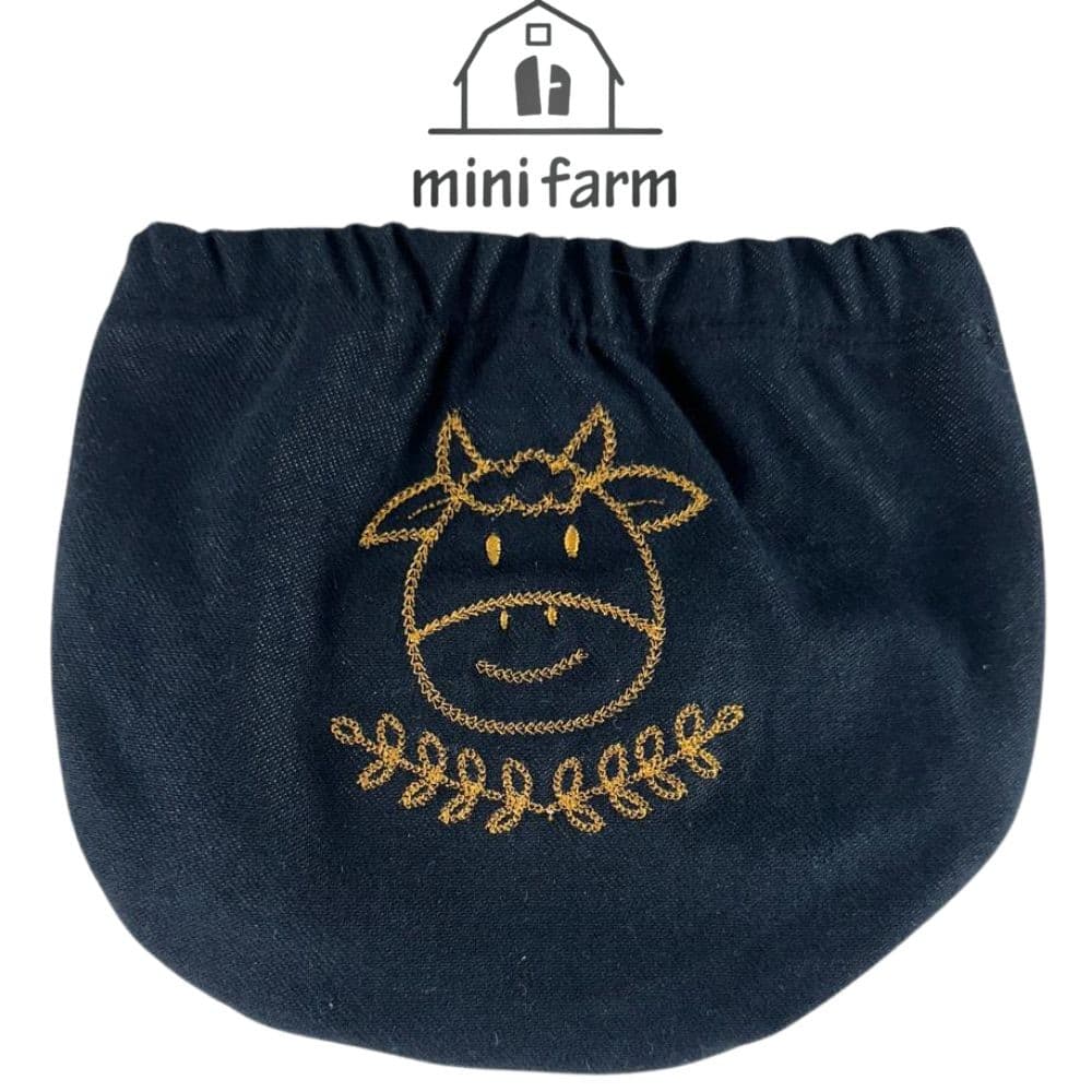 Tapa Fralda Bebê Masculino Com Lycra Preto Com Bordado De Boizinho Dourado Ref: MF118