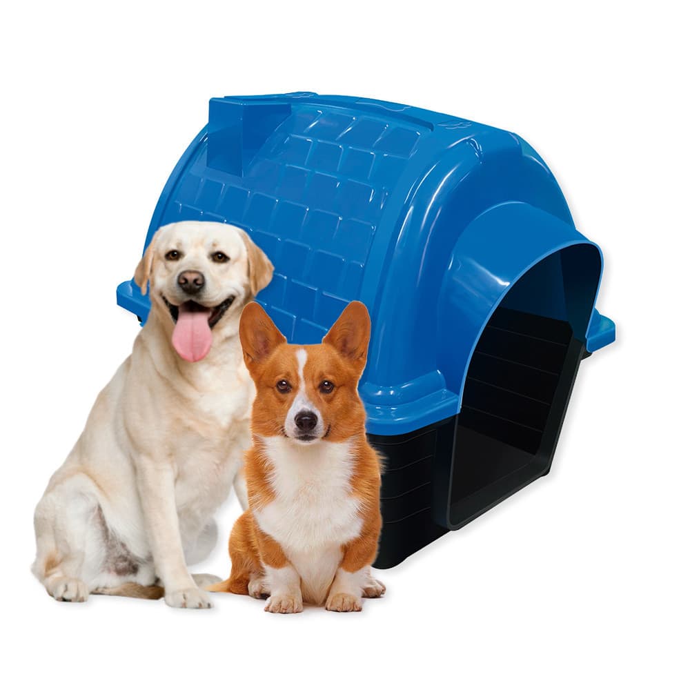 Casinha Pet UV Iglu N5 Azul, Preta ou Rosa para Porte Grande