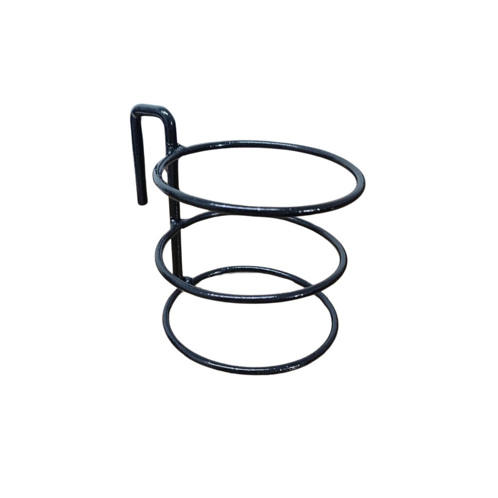 Porta Secador de Cabelos Profissional 3 Argolas Preto carrinho auxiliar resistente alta temperatura.