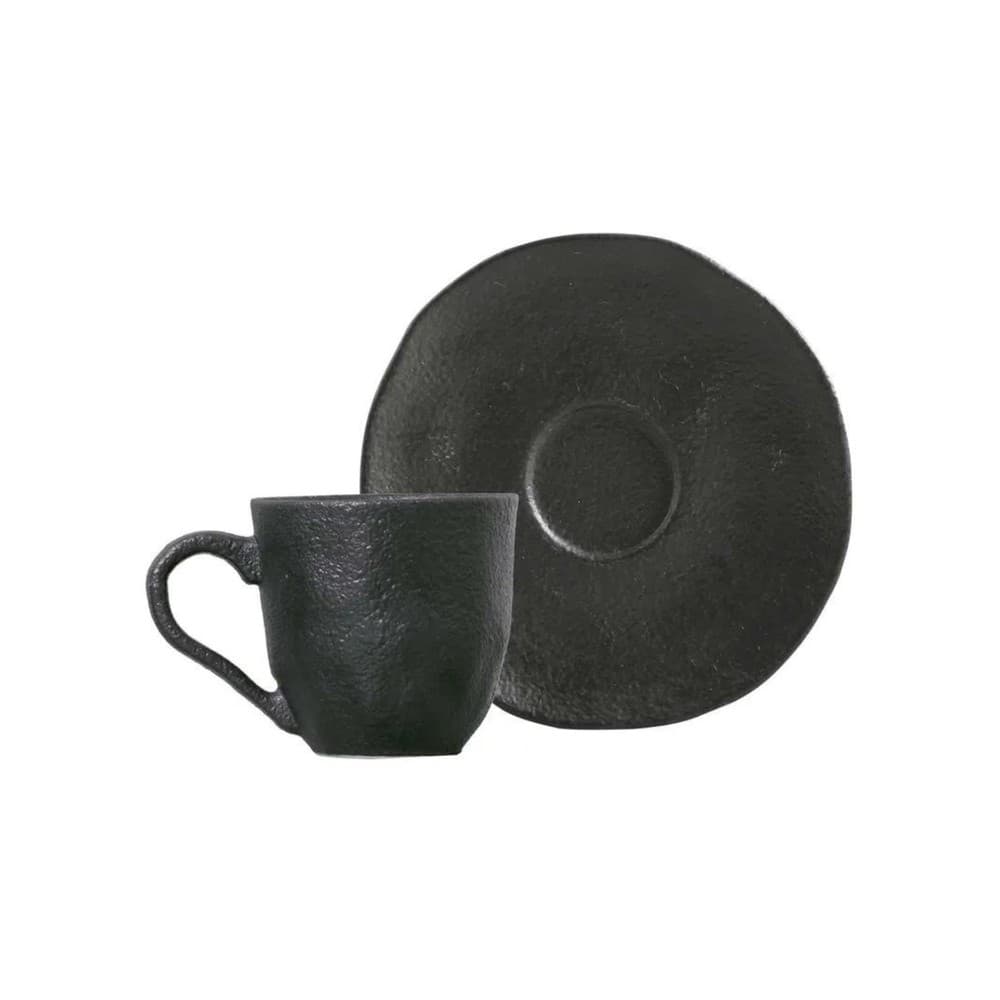 Xicara Café Com Pires 120ml Orgânico Carbon - Porto Brasil