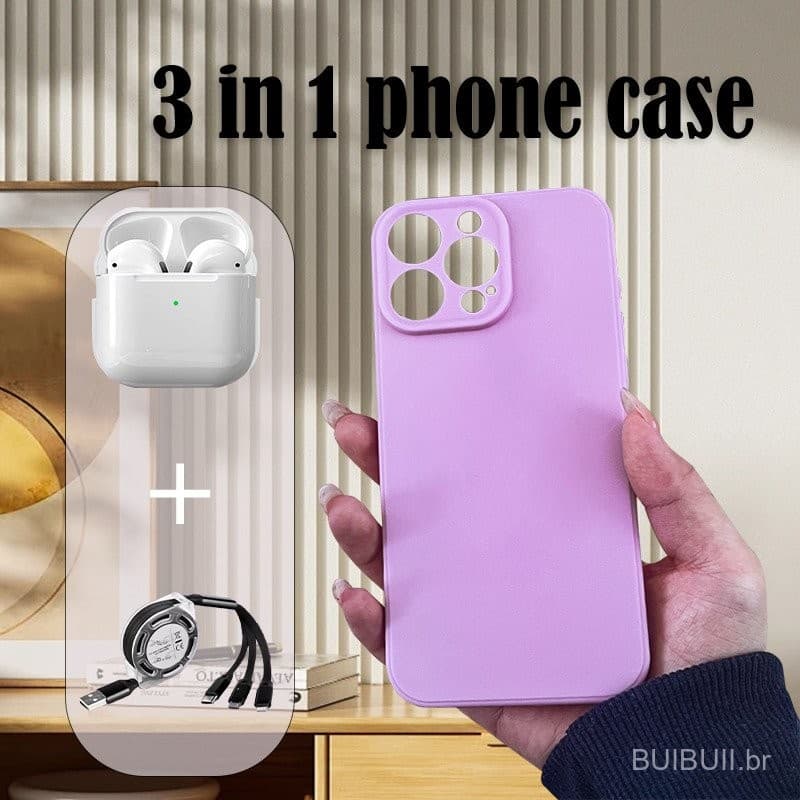 3 em 1 Capa Protetora para Celular Capa Protetora Adequada para iPhone Celular 0031 DIY