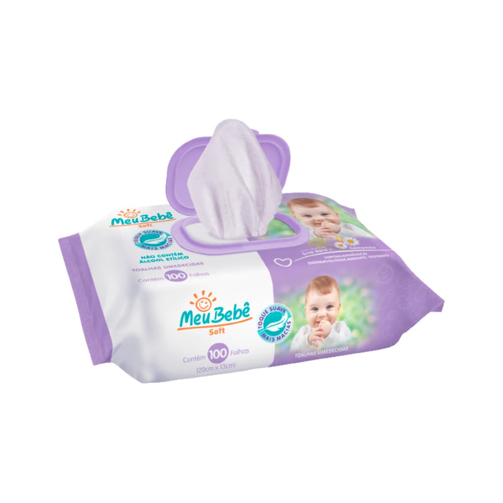 Toalhas Umedecidas Hygieline Meu Bebe Soft 100 Folhas