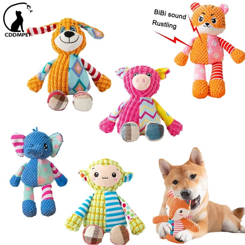 Brinquedo De Pelúcia Cachorro Brinquedos Estridentes Cães Gatos Limpeza Interativa Dentes Mastigar