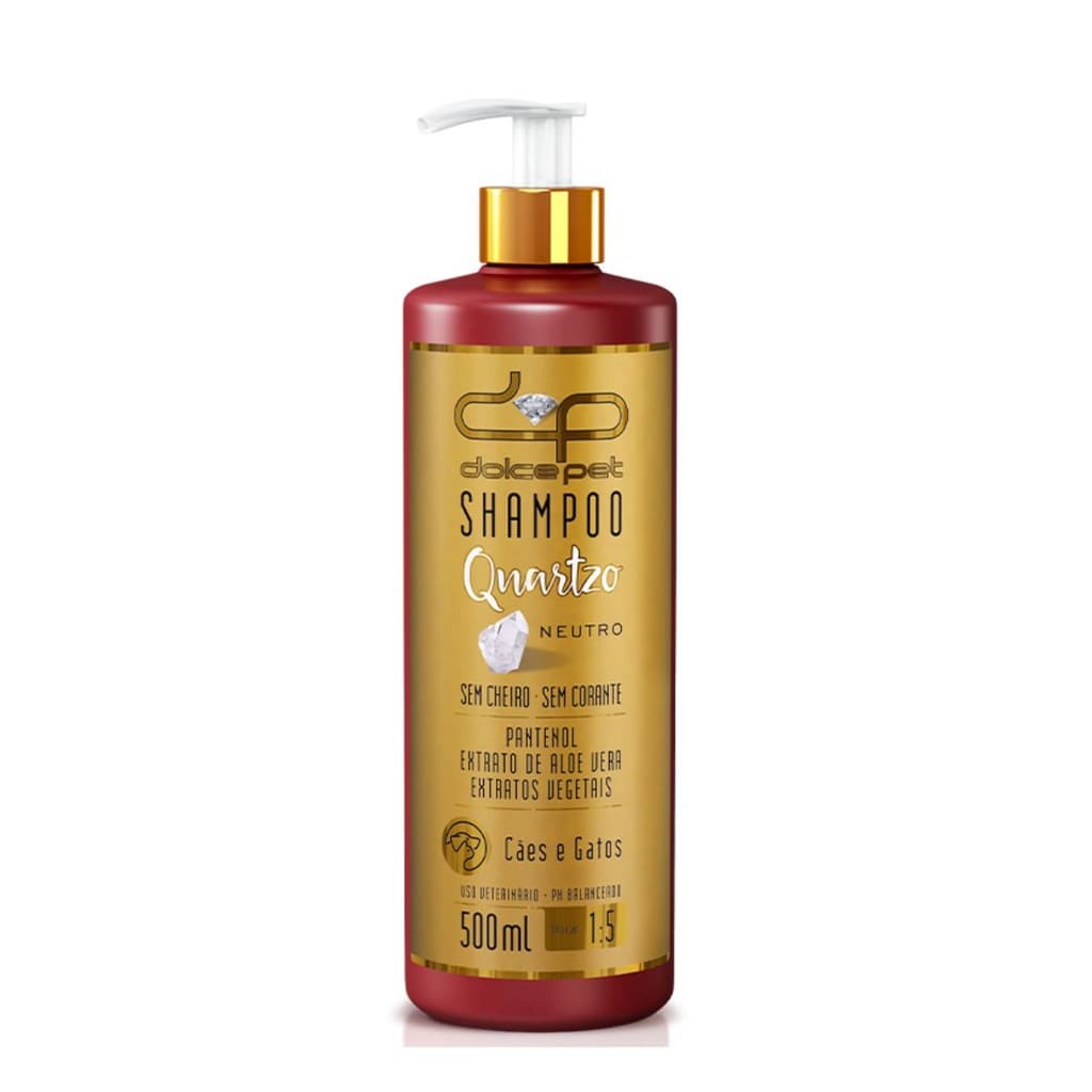 Shampoo Dolce Pet Quartzo Neutro para Cães e Gatos 500 ML / 1:5