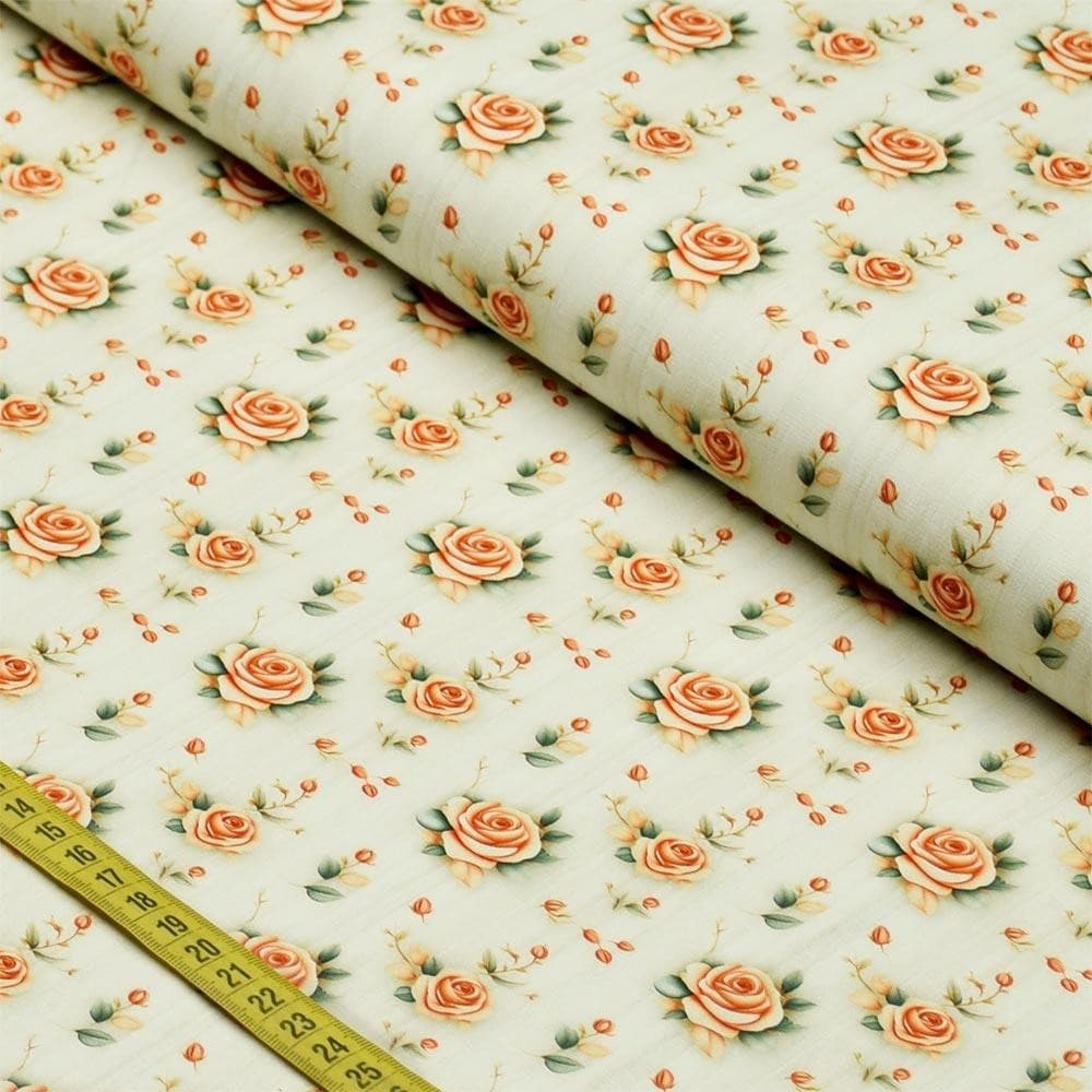 Tecido Estampado Para Patchwork - Delicatesse : Rosas 2 (0,50x1,50)