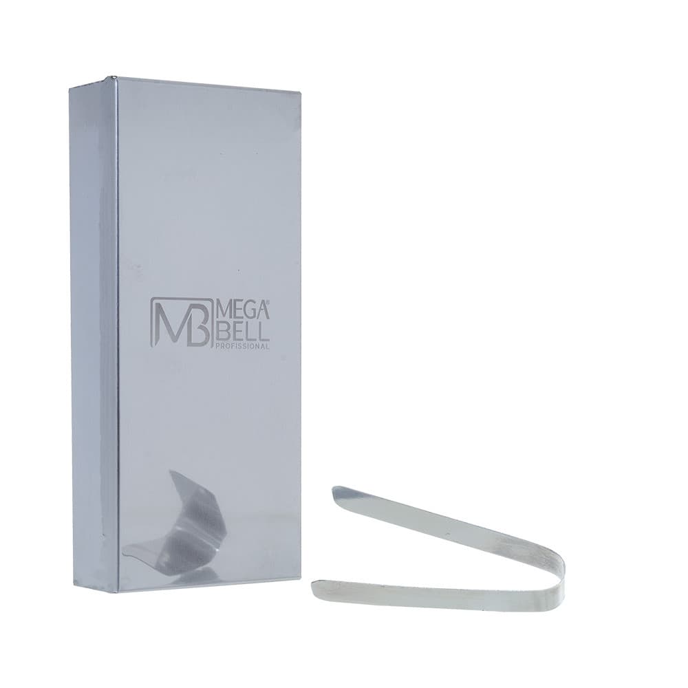 Kit Estojo Médio Aço Inox e Pinça Para Esterilização - Mega Bell (289 MB)