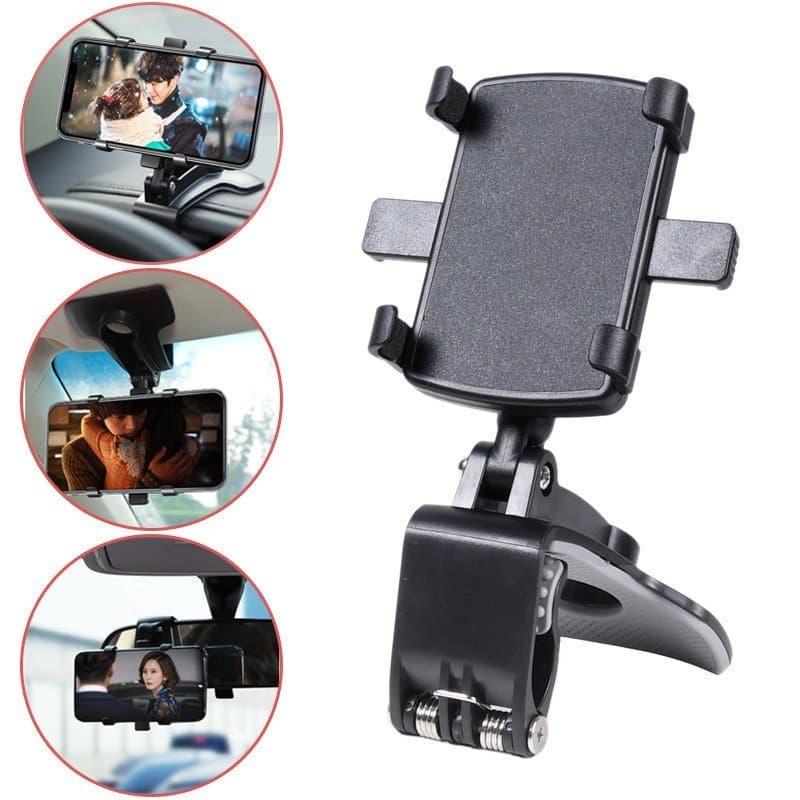 Suporte de celular para painel de sol, suporte de celular multifuncional para painel de carro, suporte de navegação para