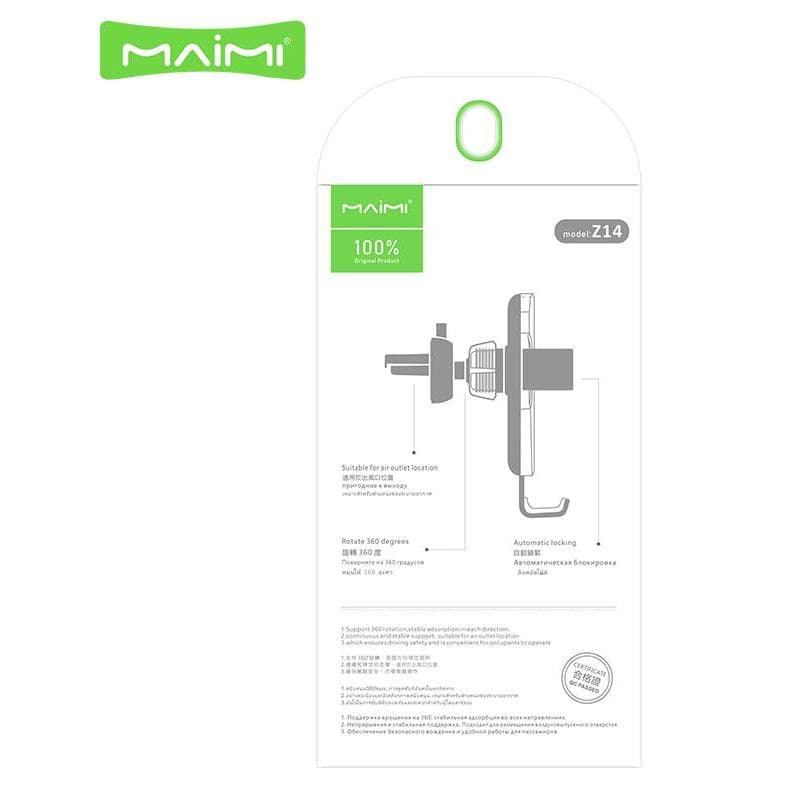 Maimi Z14 Suporte de gravidade para carro, navegação fixa para celular, estrutura de suporte para caminhão, saída de ar,