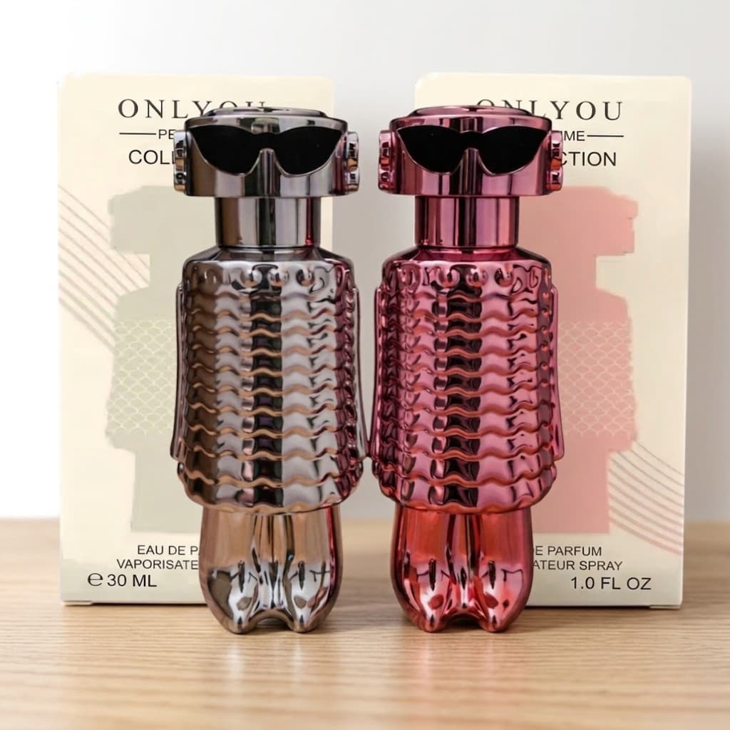Kit Perfume Robozinho Colecionável feminino Masculino 30ml miniatura importado
