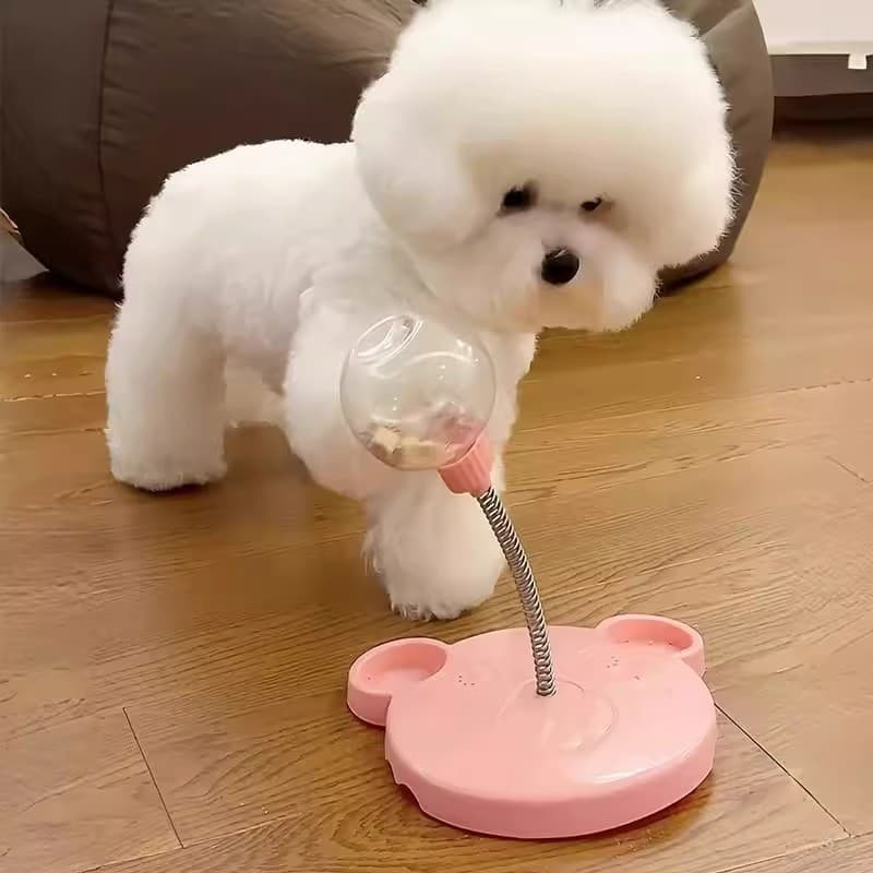 Brinquedo para cachorro balançando bola de comida com vazamento filhote de cachorro auto-feliz tédio aliviando ferrament