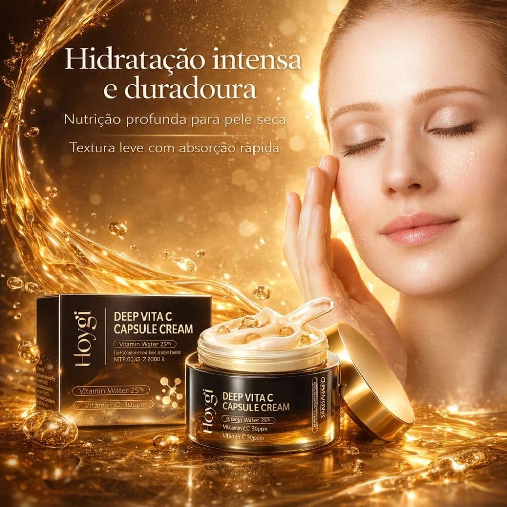 Hidratante Vitamina C Cápsulas Anti Idade Facial Antioxidante