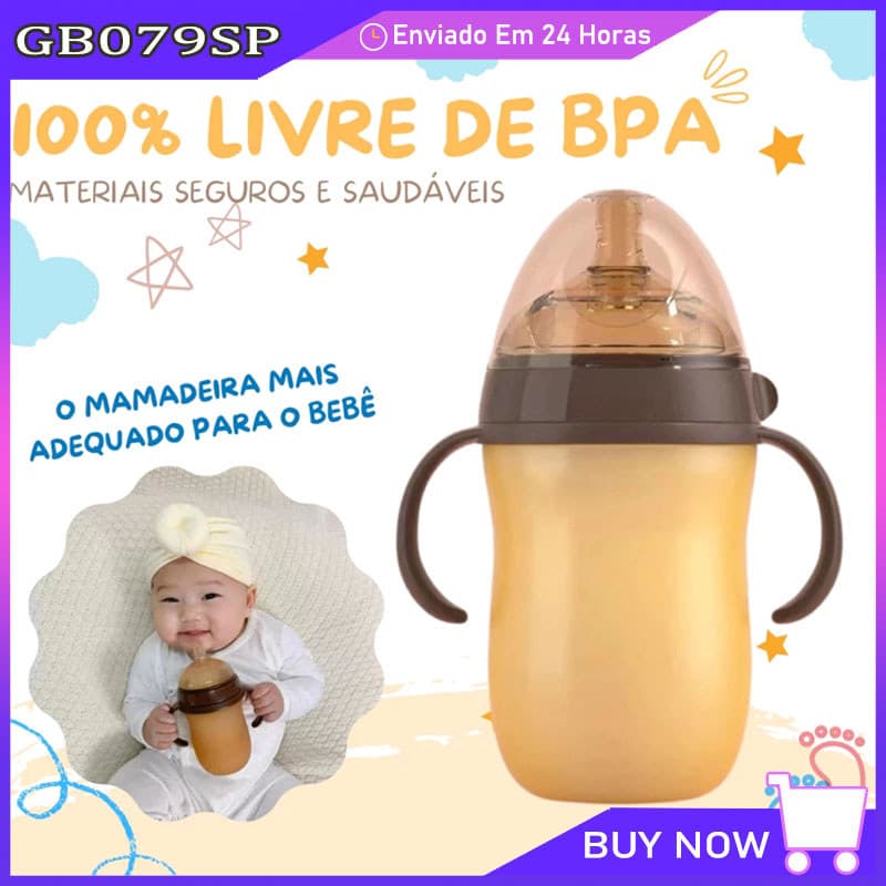 Garrafinha infantil Garrafa De Água De Silicone Bebês De 0 A 36 Meses 250ml Alimentação Natural Garrafa Bebê