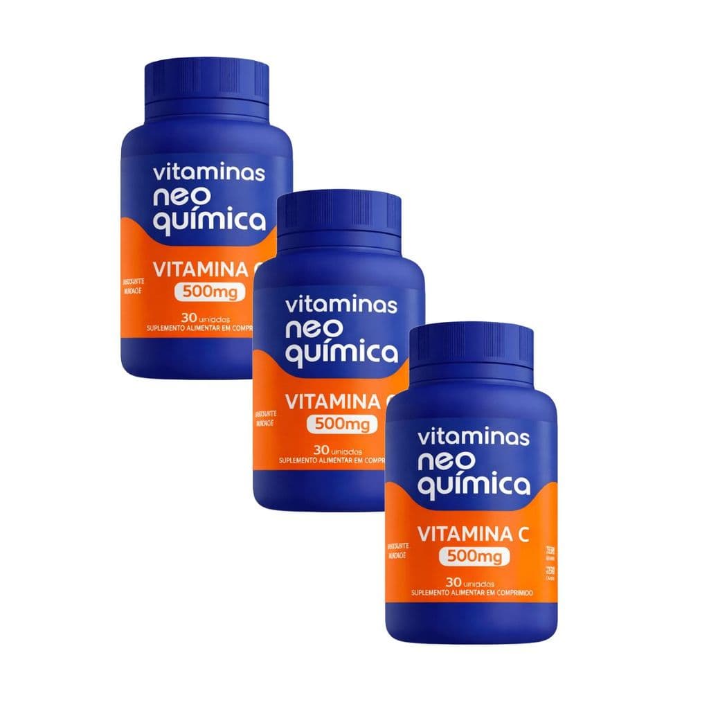 Kit 03 Vitamina C 500mg Neo Química 30 Comprimidos
