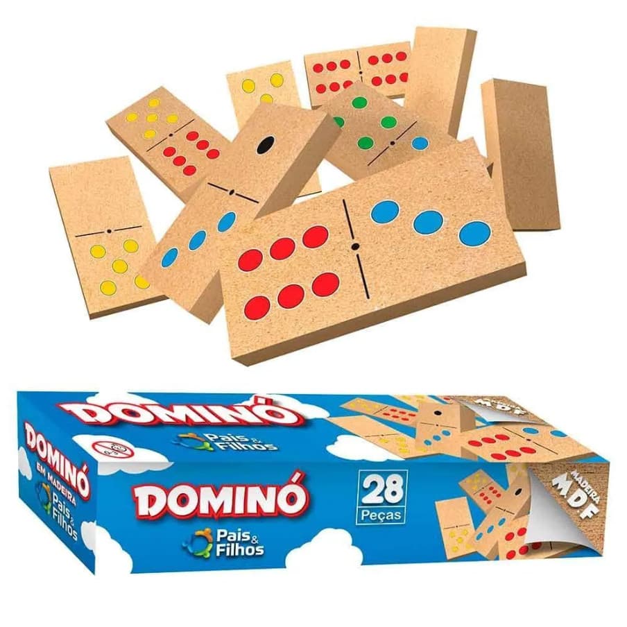 Jogo de Dominó Tradicional Resistentes Diversão em Família