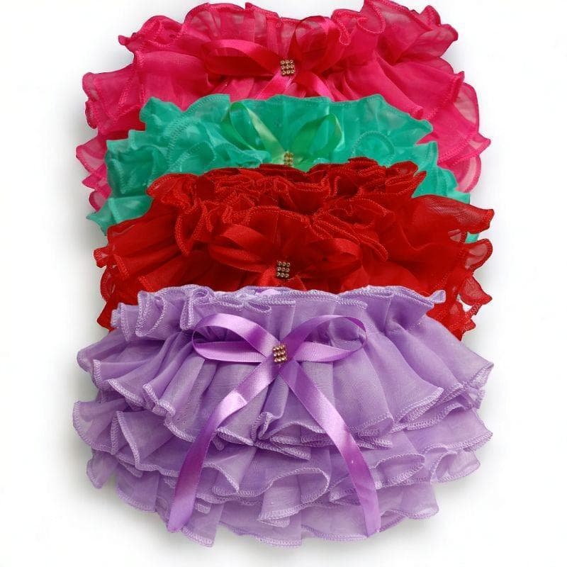 kit 4 Calcinhas de  Menina Infantil Bunda Rica  Tapa fraldas Com laços