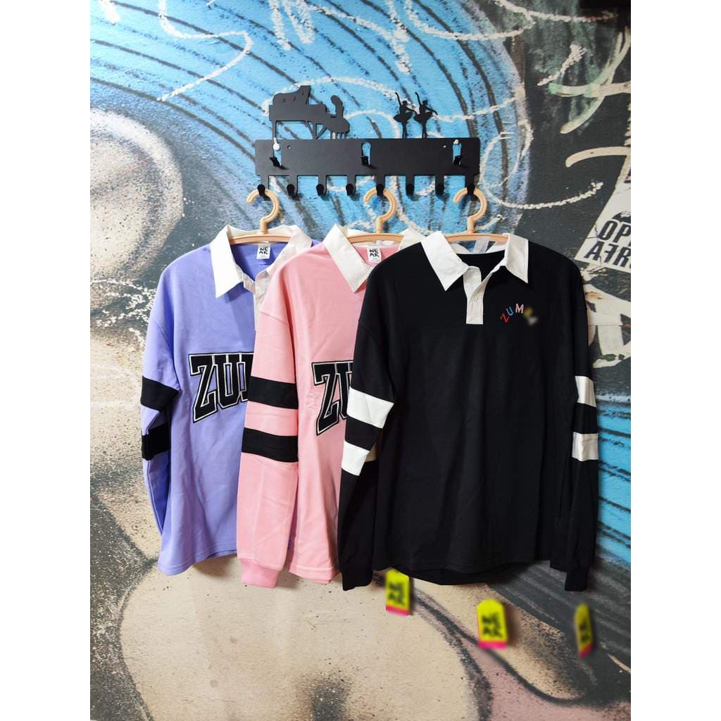 ZW novo estilo 2024 luz roxo rosa lapela moletom masculino feminino esportes roupas de Fitness polo algodão