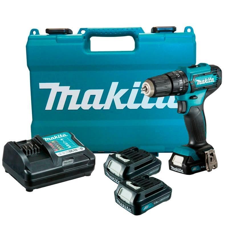 ‎Parafusadeira e Furadeira Impacto Makita 12V Hp333 2 Bataterias Bivolt