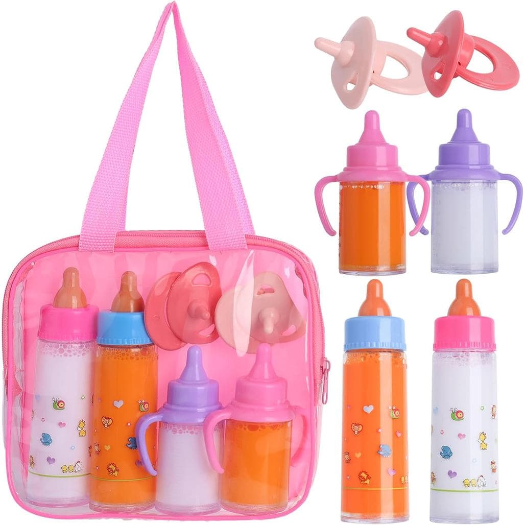 Conjunto De Alimentação De Boneca Desaparecendo My Sweet Baby Acessórios Para Mamadeiras Crianças 2 Leite E 2 Garrafas D