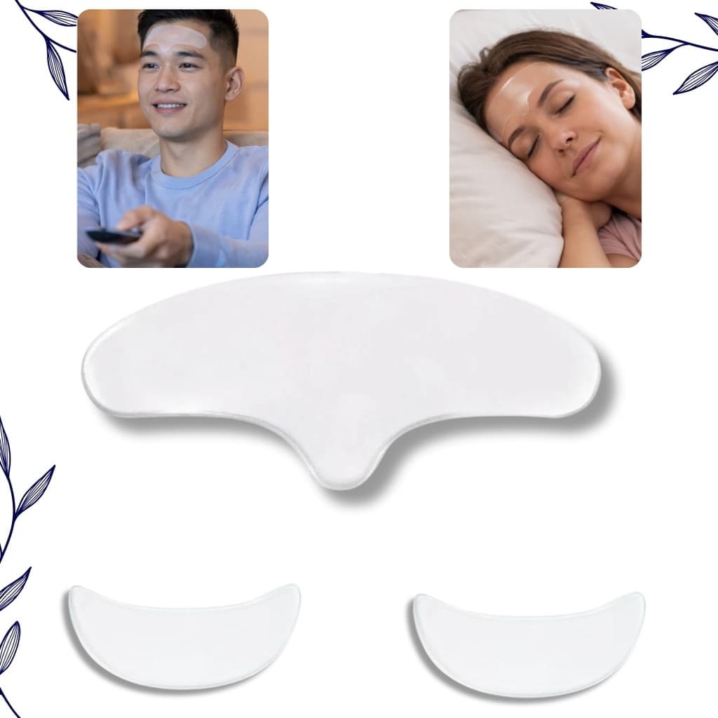 Adesivo Pad Anti-idade Rugas Facial P/ Testa Rosto Silicone Kit Ant Rugas Linhas Expressão Botox Natural Reutilizável