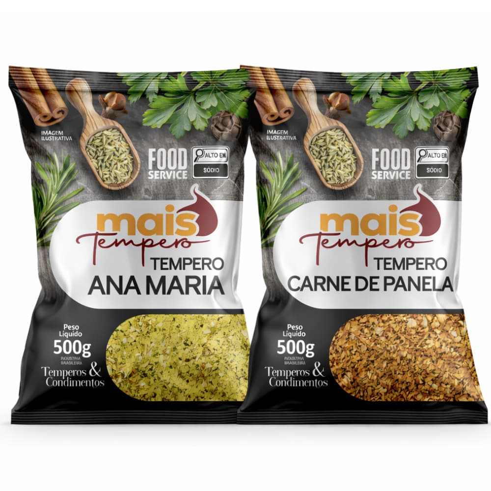 Kit 2 Temperos 1 Ana Maria e 1 Carne de Panela 500g Cada