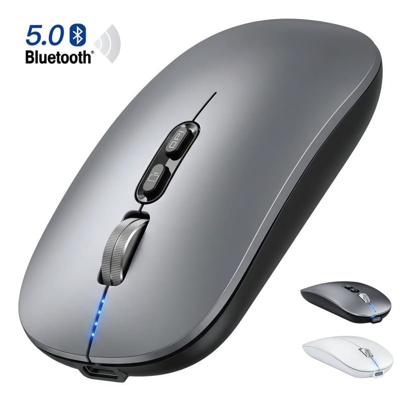 Mouse Bluetooth 5.1 Recarregável Sem Fio P/ Macbook Air/pro