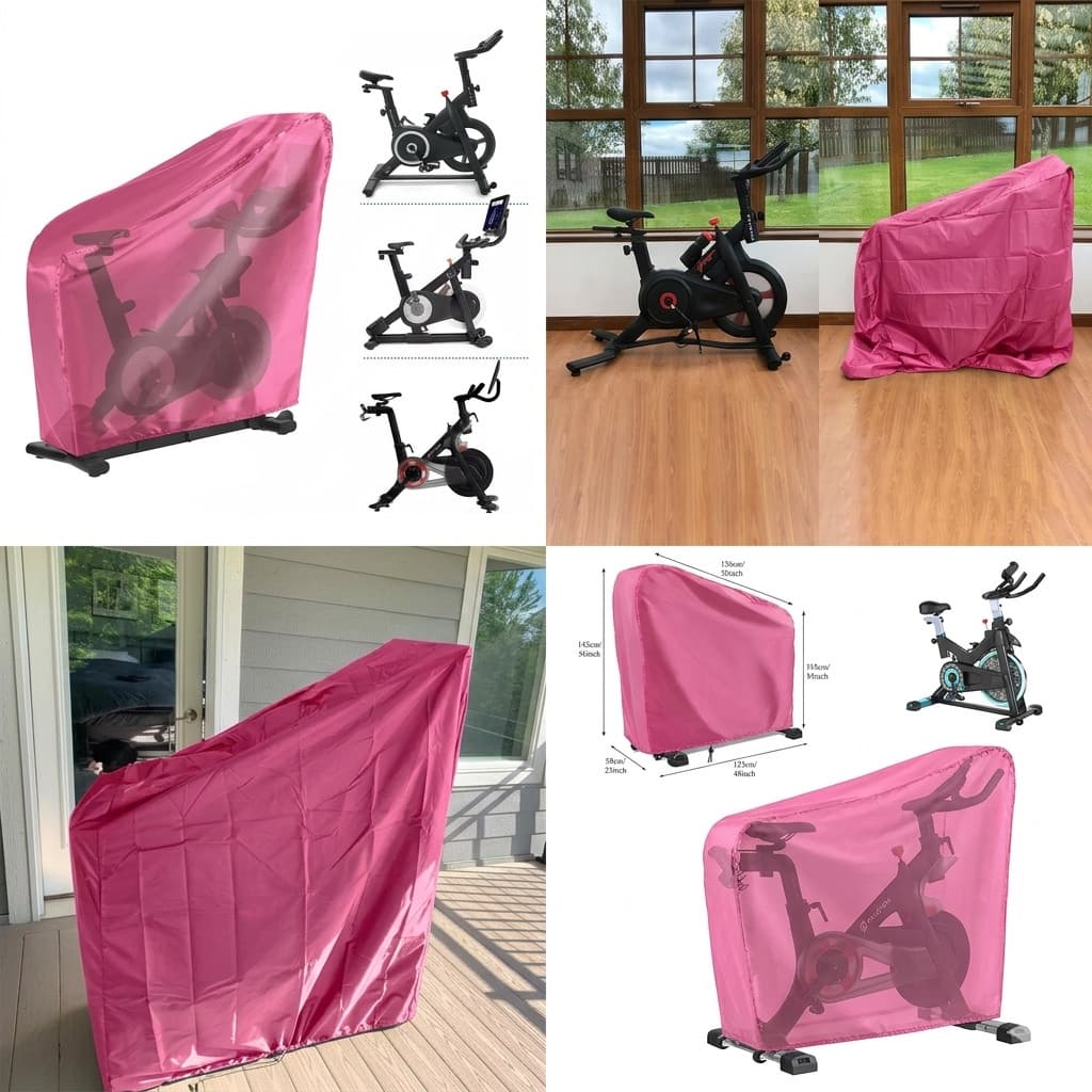 Capa Rosa Cobrir Bicicleta Ergométrica Para Spinning Forrada