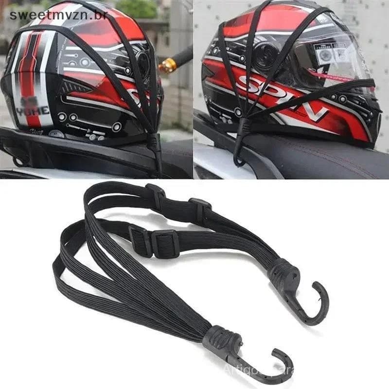 Suporte de Bagagem para Bicicleta Sweetmvzn para Motocicleta, Capacete de Motocicleta Universal, Fivela Elástica Fixa J2
