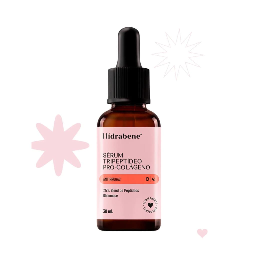 Sérum Tripeptídeo Pró Colágeno Antirrugas Hidrabene 30ml Anti Idade Pele Firme