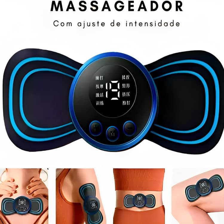 Mini Massageador Elétrico Portátil para Pescoço Cervical Corpo Alívio de Dores Musculares