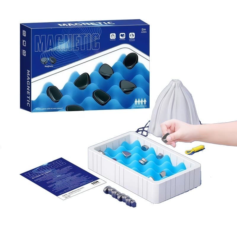 Kit 20 magnético jogos de xadrez diversão mesa multijogador tabuleiro família
