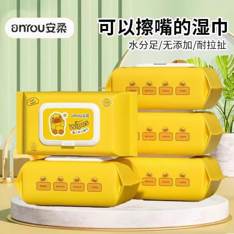 Lenços umedecidos de algodão para bebês, toalhetes calmantes para bebês recém-nascidos, mãos, boca, bunda, toalhetes ded