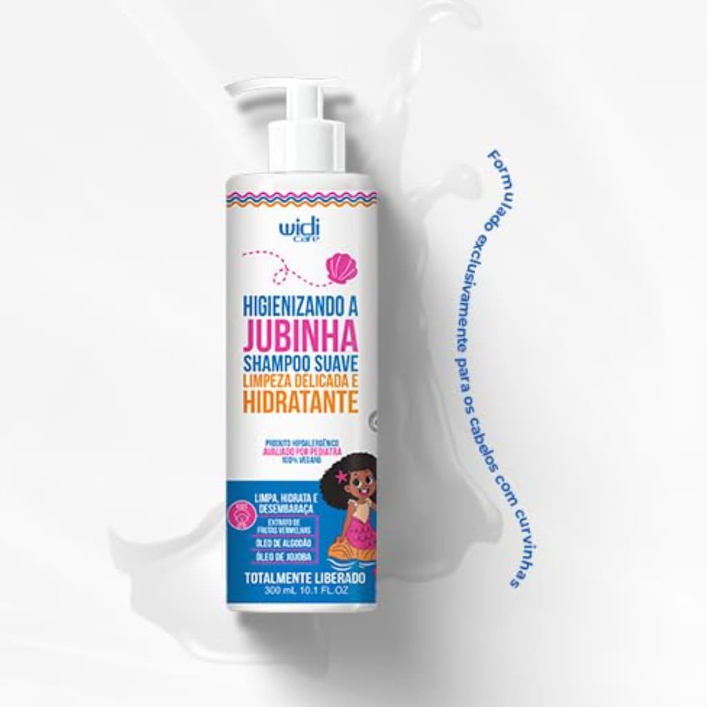 Higienizando a Jubinha Shampoo Suave Limpeza Hidratante Widi Care-300ml
