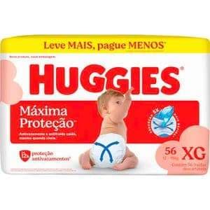 Fralda Descartável Huggies Máxima Proteção XG 56 un