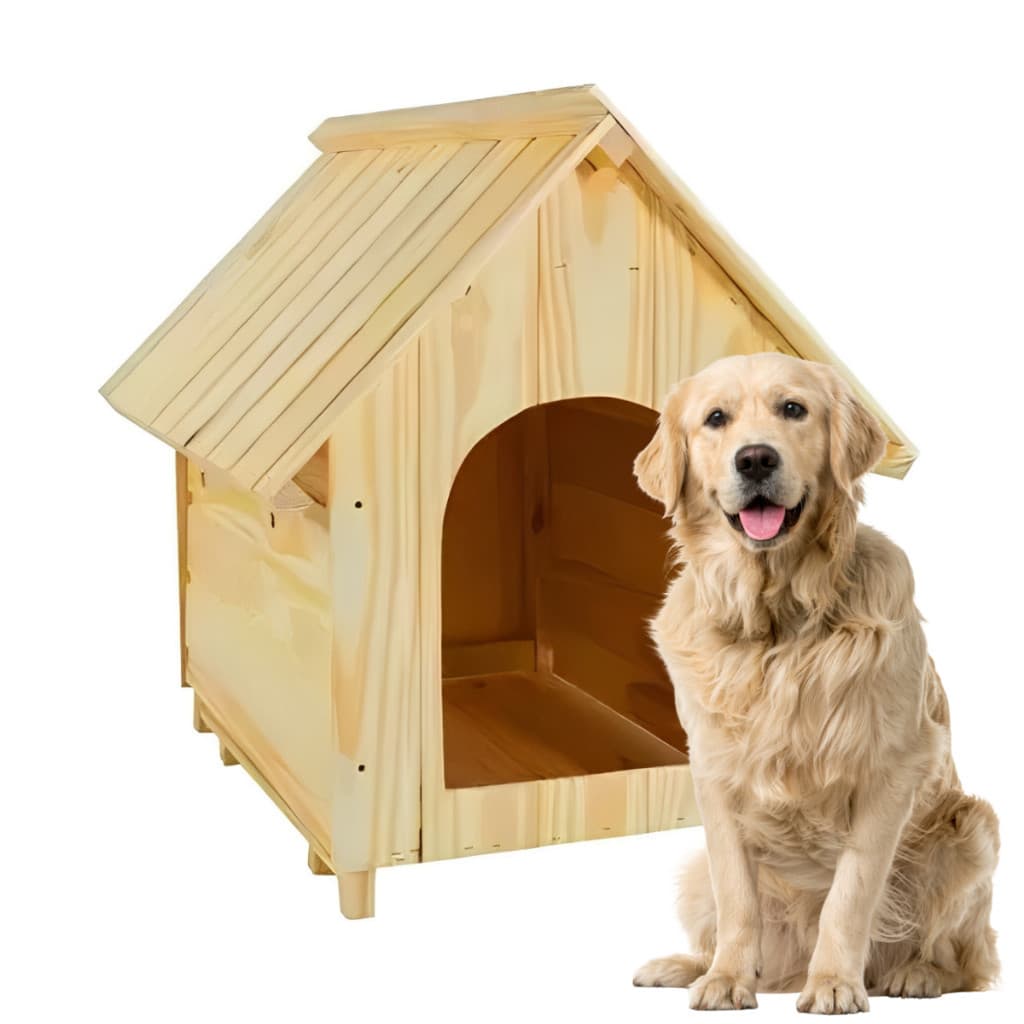 Casinha de Madeira Para Cachorro Cães N5 Porte Médio Grande Casa Pet House Número 5