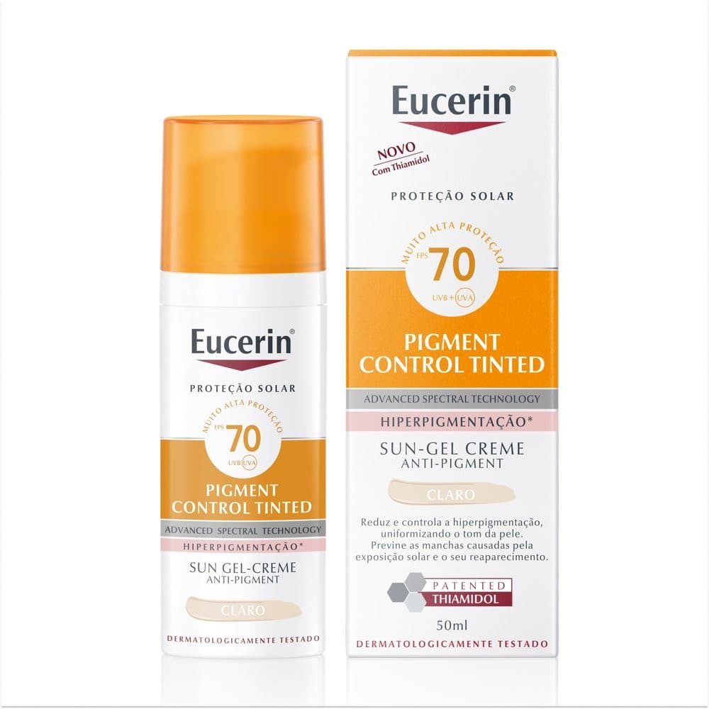 Protetor Solar Facial Eucerin Antimanchas Cor Clara Fps70 50ml
