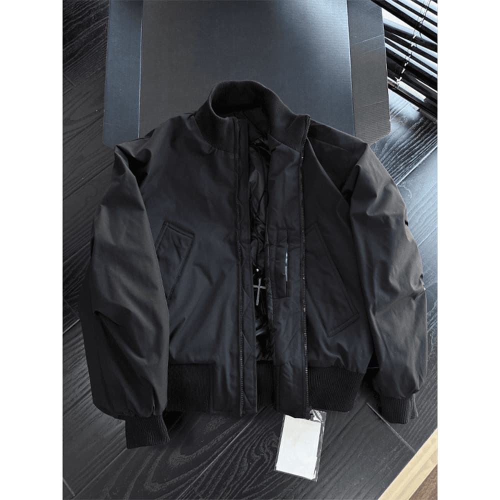 Jaqueta bomber americana masculina, jaqueta de algodão espessada para inverno, jaqueta quente de três provas