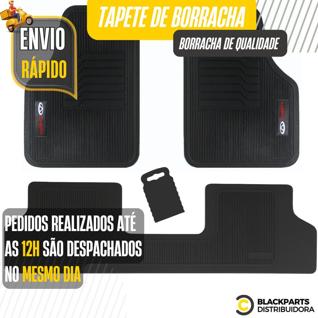 Kit Tapete Automotivo de Borracha Personalizados Chery 5 Pçs