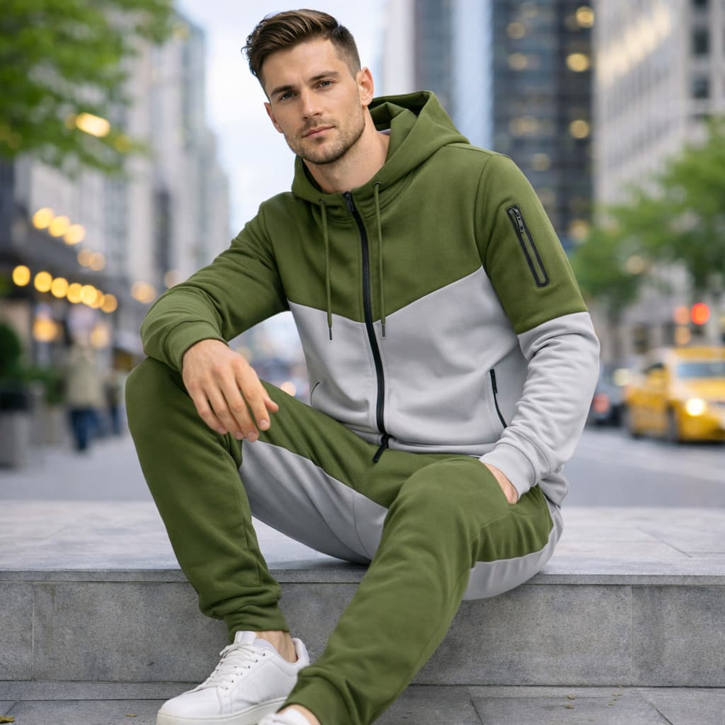 Conjunto Moletom Masculino Importado Premium Inverno Frio Intenso Casual Treino Confortável Blusa E Calça De Moletom