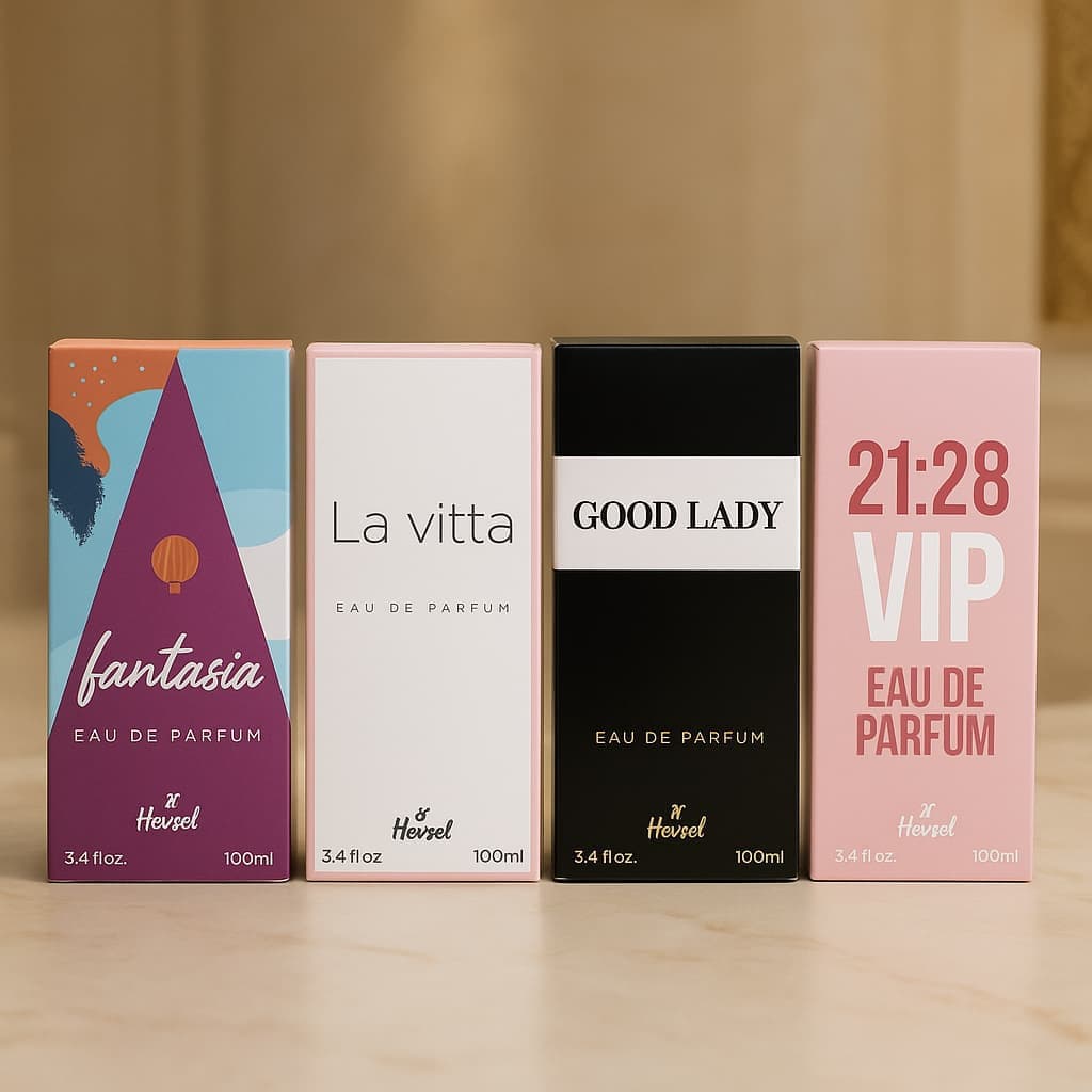 KIt com 04 perfumes feminino de 100ml cada, fragrâncias importada