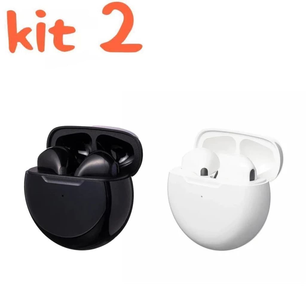 Fones de ouvido Air Pro 6 TWS Bluetooth sem fio Fones de ouvido esportivos KIT 2