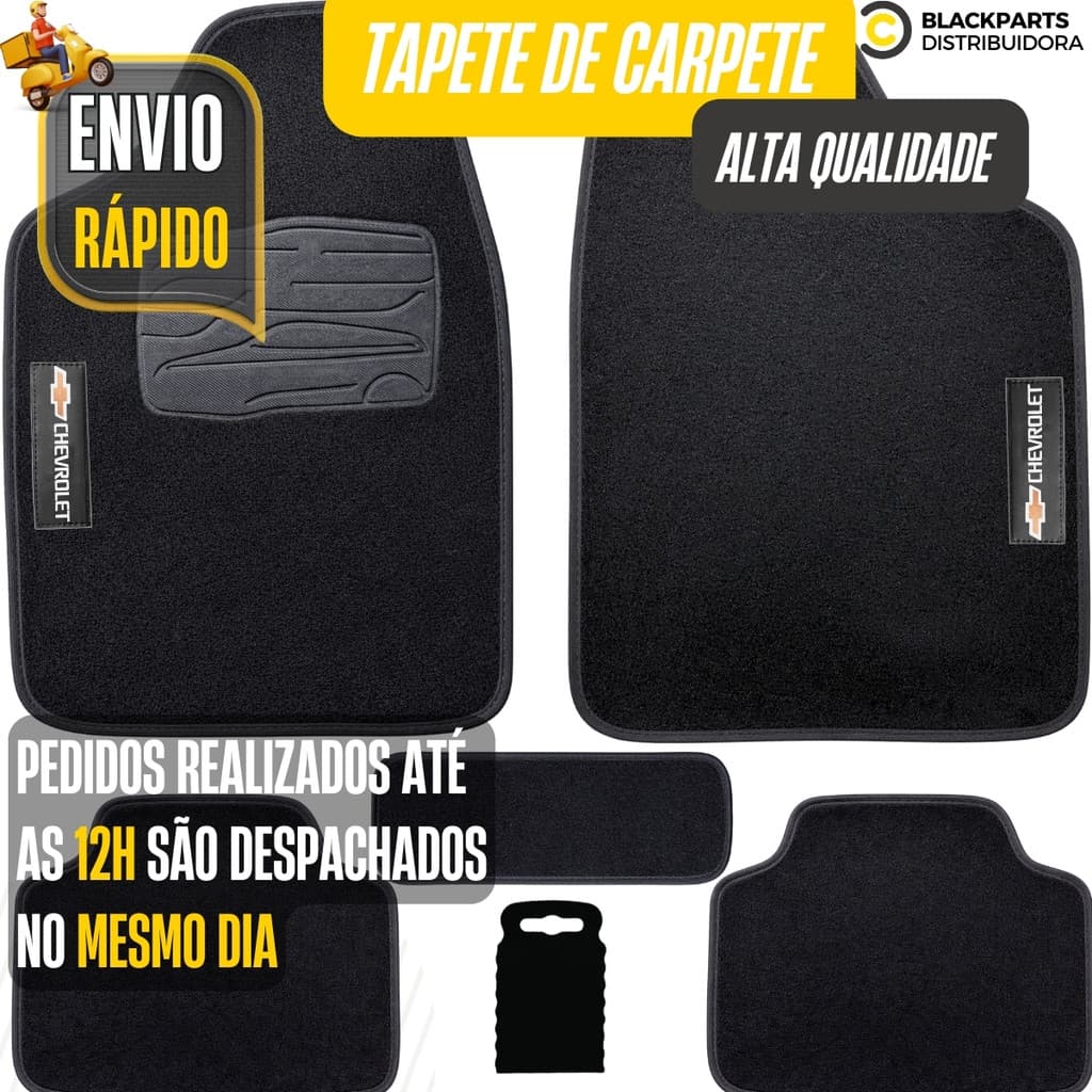 Kit Tapete Automotivo de Carpete Personalizados Chevrolet 5p