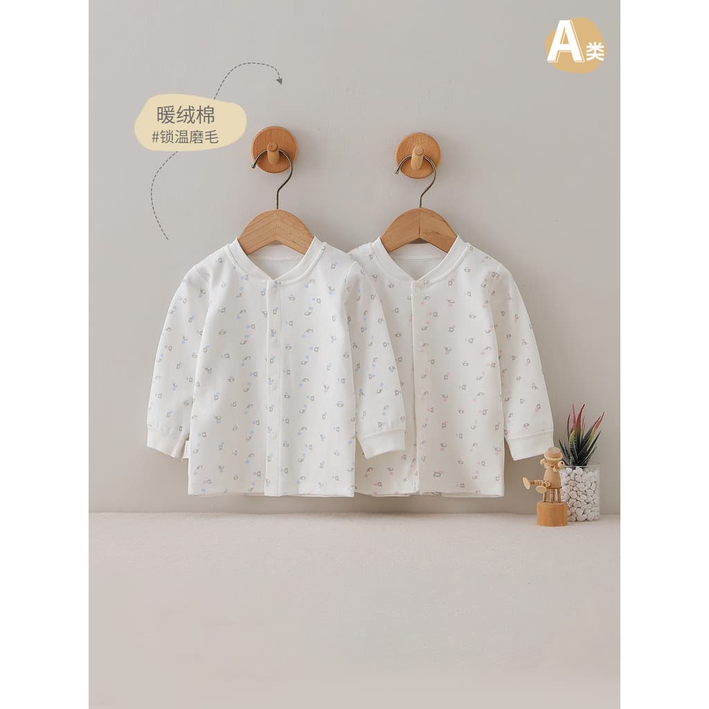 Bebê puro algodão roupa interior térmica crianças roupas de outono puro algodão único topo roupas do bebê meninos menina