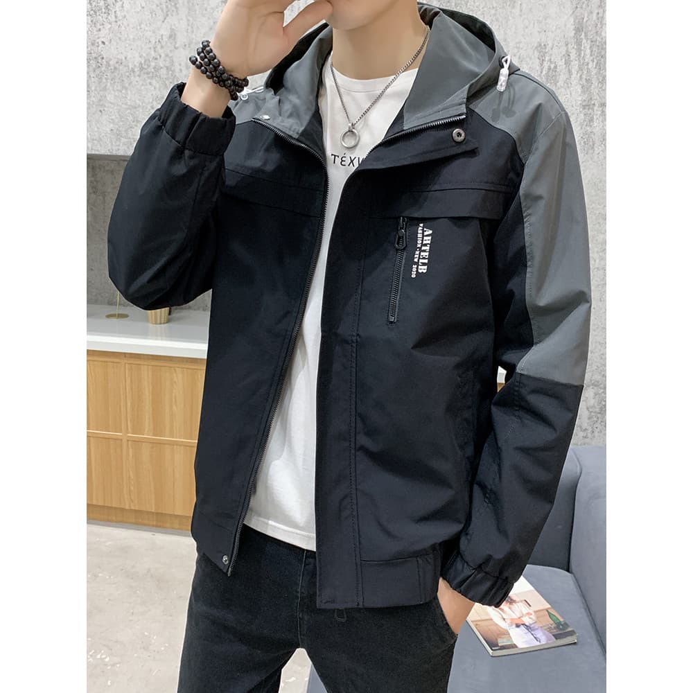 Jaqueta masculina primavera outono versão coreana jaqueta na moda rufião bonito Casual All-Match jaqueta roupas superior